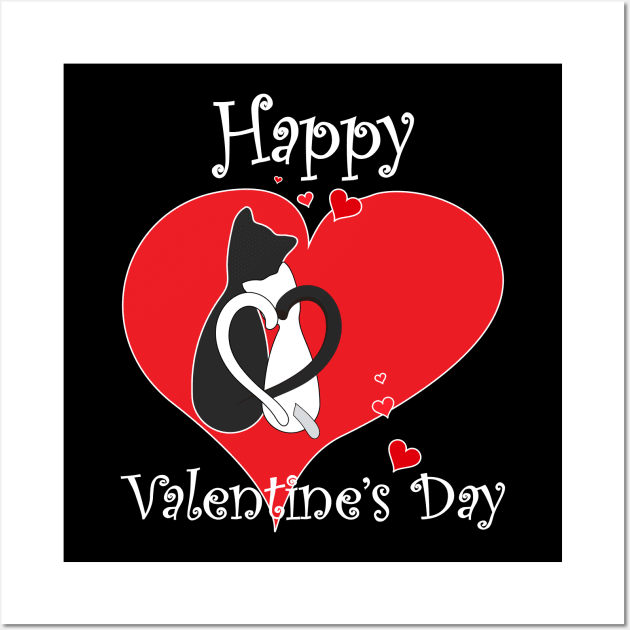 intl cat day Happy cat day - happy valentine day cat T-Shirt Wall Art by OnlineShoppingDesign